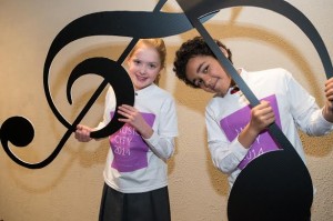 Rebekah Lawther (10) and Tyreece Smith (9) from Lisnagelvin Primary School find Derry City Council's City of Culture Legacy plan hits the right. Photo: Martin McKeown. Inpresspics.co