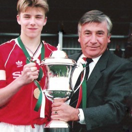 David Beckham captained Manchester United when they won the Milk Cup in 1991.
