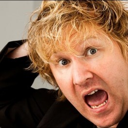 Comic Jason Byrne on stage at the Alley Theatre in Strabane on Sunday, 23 February.