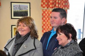 Cllrs Patrcia Logue (left) and Colly Kelly during their visit to the House in the Wells.