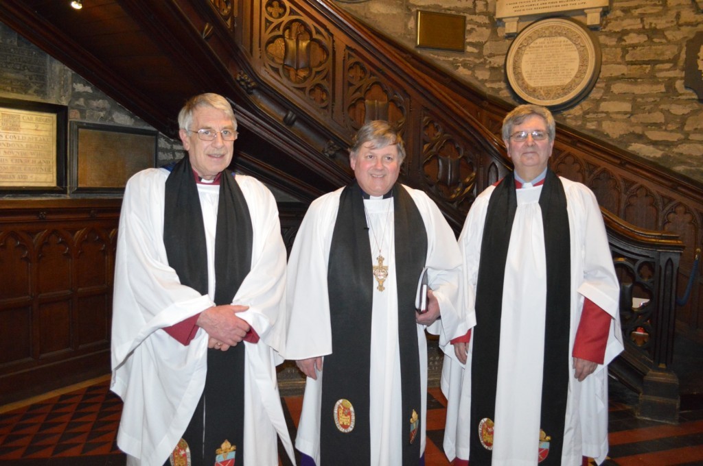 Dean William Morton with Canon Mike Roemmele and Canon Harold Given.