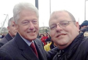 Paddy Leonard meets former US President Bill Clinton.