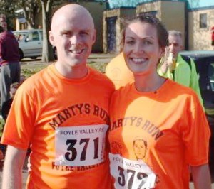 Seamus and FIona pictured before competing in Marty's Run.