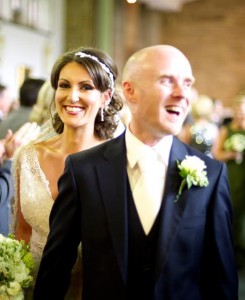 Seamus and Fiona on their wedding day on 1 June last year.
