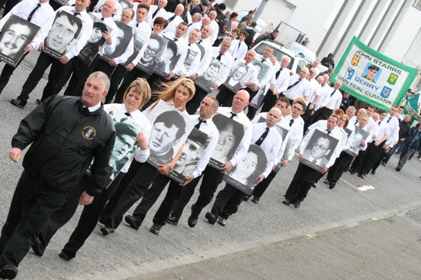 Last year's parade making its way to Derry City Cemetery.