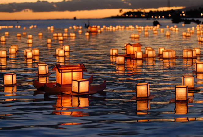 Japanese water lanterns