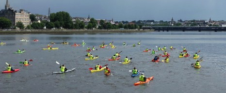 Members of the Foyle Paddlers on the River Foyle.