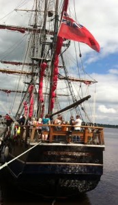 The Earl of Pembroke tall ship is proving a popular attraction.