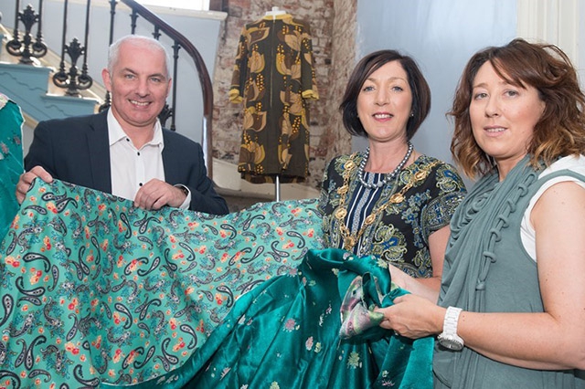 Mayor of Derry of Derry, Cllr Brenda Stevenson, with Deirdre Wild and Marc McGerty, from the Fashion & Textile Design Hub, supported by the Inner City Trust, one of 23 organisations to receive funding from the new £900,000 Derry Legacy Fund. Photo: Martin McKeown.