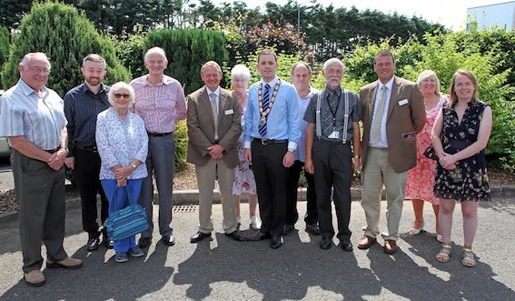 Derry Deputy Mayor Alderman Gary Middleton with local gardeners and Danny McCartney, head of Ground Maintenance with Derry City council, and "Britain in Bloom" judges Rae Beckwich and Martyn Hird, as they prepare to tour the city and surrounding district. 