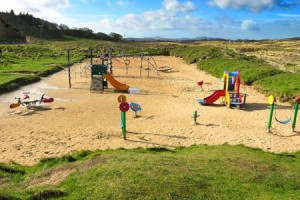The play area at Caratra Strand in Culdaff.