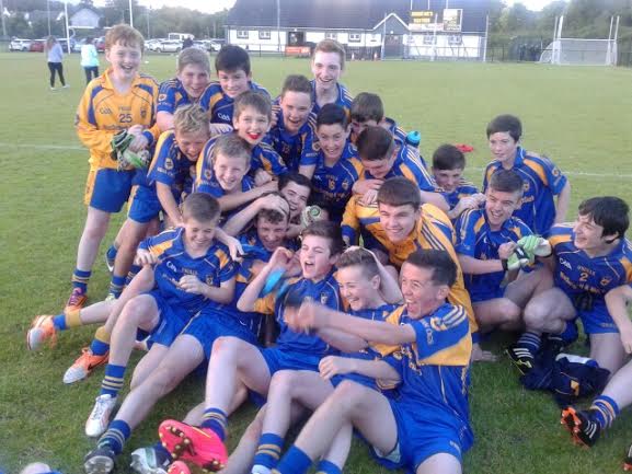 Steelstown under-14s celebrate winning the Derry All-County A League.