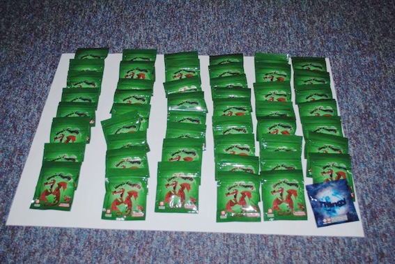 The "legal highs" seized by police in Strabane.