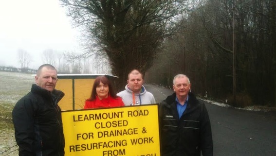 Councillor Paul Fleming (on right) with members of Kevin Lynch Cumann  in Park and Craigbane.