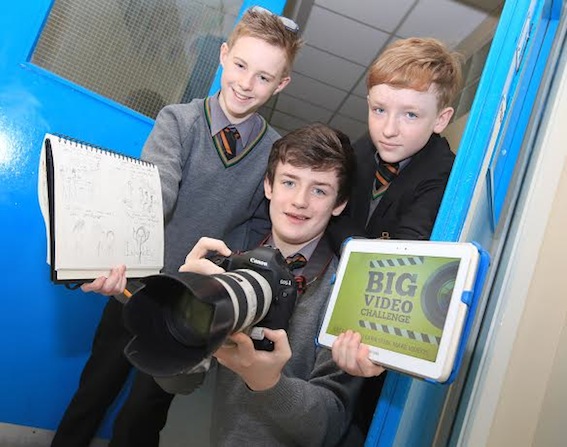 Jacques Granier, Jack McCann and Niall Fallon looking forward to the Big Video Challenge at the Brunswick Moviebowl in Derry this Thursday.