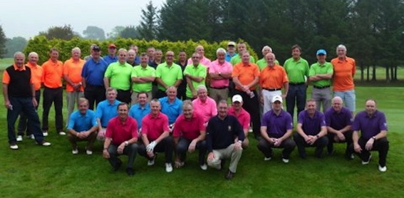 Colourful group of golfers that took part in the City Hotel Scramble played at City of Derry Golf Club recently. The winning team was captained by Paul O'Doherty who wore the "dark blue" shirts.