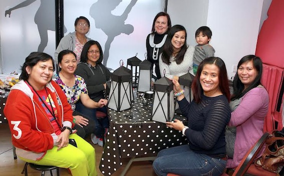 Derry City Council community relations officer Caroline Devenny (centre, right), with members from the Filipino community (from left), Erliza Bautista, Honey Zaragoza, Maylene Trabajada, Erlinda Silvosa, Jonah Atos, Miriam Pascua, and Geraldine Perez, help to make costumes in a Kabalikat in North West workshop, for the city’s Hallow’een parade. 