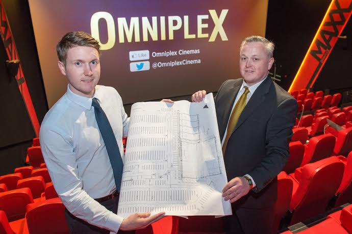 Local man and manager of the newly refurbished Derry Omniplex Cinema on Strand Road, Damien Harkin, with Omniplex Operations Director Paul John Anderson at the launch of the new look Derry Omniplex. 