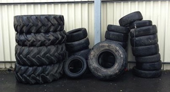 The tyres seized yesterday in Limavady.