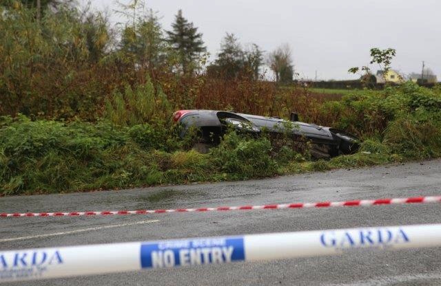 The scene of last night's road crash in Redcastle.  Photo:t Northwest News Pix.