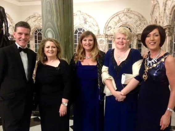 The Derry City Council delegation at the Marketing Excellent Awards were (from left) Councillor John Boyle, Derry City Council chief executive Sharon O'Connor, Mary Blake Derry City Council Tourism Officer, Michele Shirlow, Food NI, and Mayor of Derry Councillor Brenda Stevenson.
