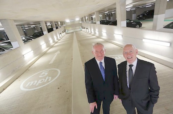 Deputy First Minister, Martin McGuinness, with Philip Flynn, chairperson of Ilex, at the completion of a £5.5million capital project at Ebrington. Photo: Lorcan Photography