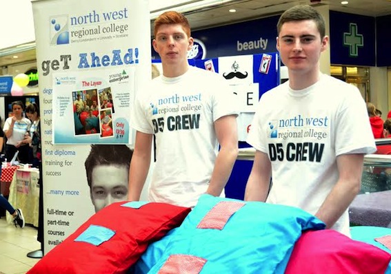 Students from North West Regional College show off their products at last year’s Trade Fair event at Foyleside Shopping Centre.