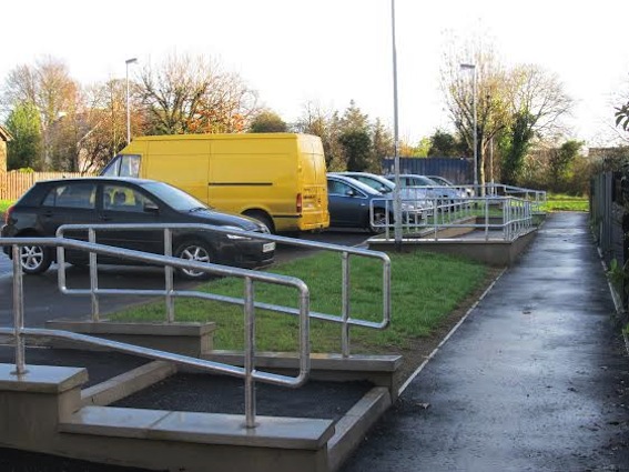 The newt-installed wheelchair access at Dergview.