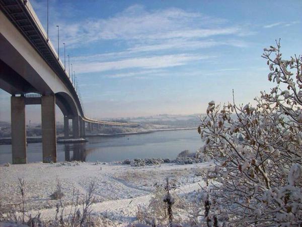 Stunning picture of the Foyle Bridge this morning.   