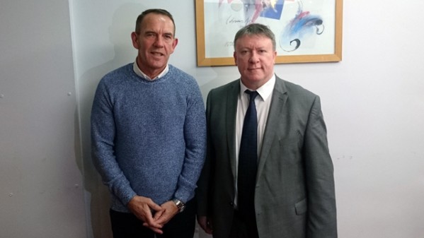 Derry City manager Kenny Shiels with club chairman Philip O'Doherty