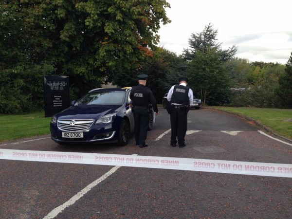 Police cordon off the scene around the Waterfoot Hotel last year after a bomb was found
