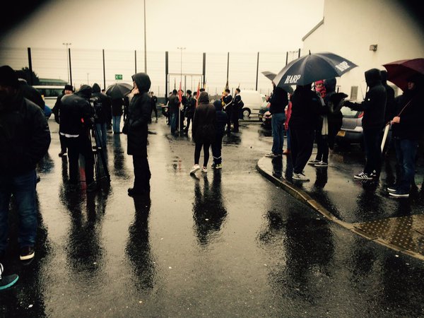 Crowds braving the rain for today's 44th anniversary Bloody Sunday march
