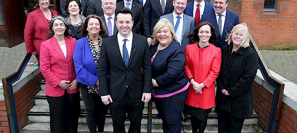 SDLP leader Colum Eastwood and his new Stormont team