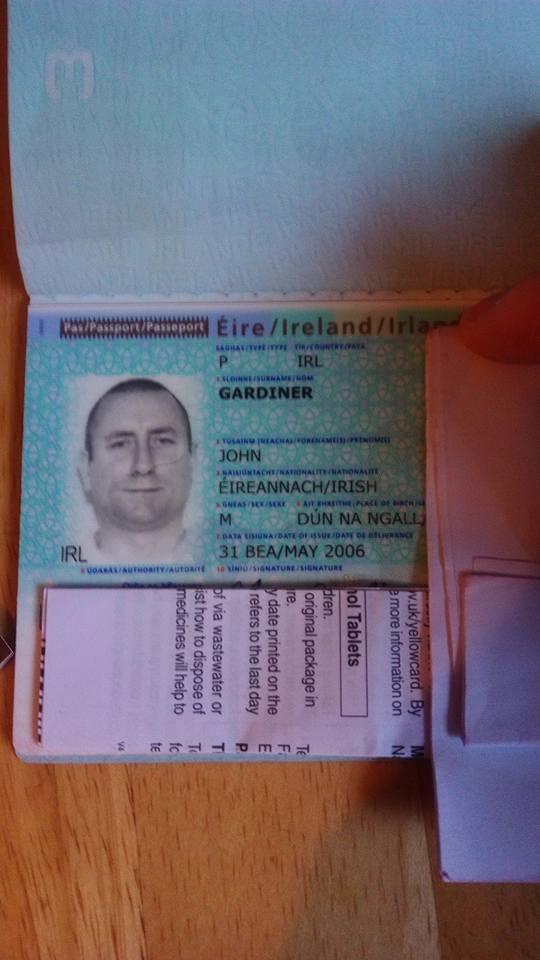 John Gardiner passport pic