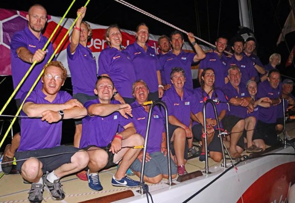 All smiles aboard the Derry clipper as the crew celebrate a second win in a row last week