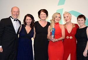 Western Trust's Pharmacy and Respiratory Team picking up their award in Manchester