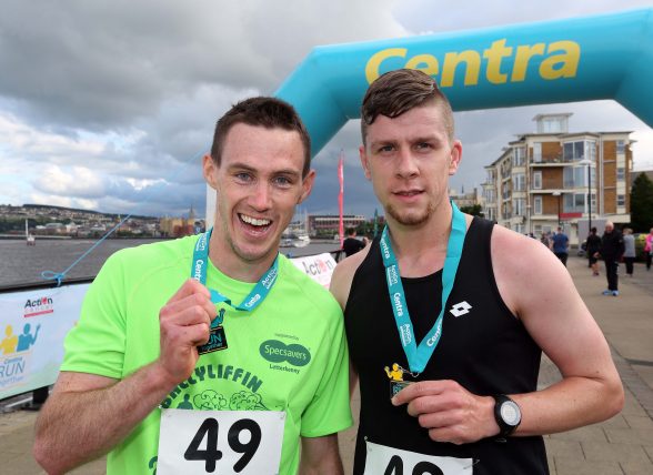Centra Run Together race winners Johnny Canning and Stephen Connor. 