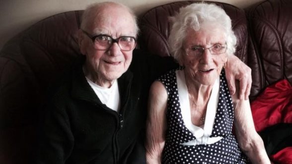 Elderly couple Dinah and David Porter who were robbed of £11,000 by care worker Danielle McDermott