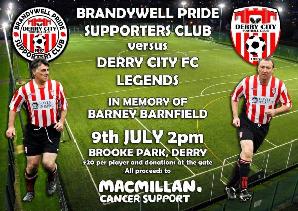Derry legends charity match