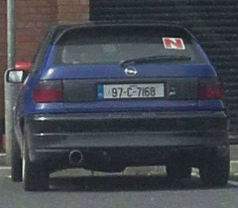 This Cork-registered vehicle Vauxhall seen being driven 'erratically' in Galliagh