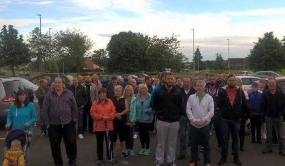The people of Galliagh turned out on Friday night to protest over spiralling anti-social behaviour