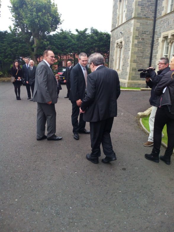 Former SDLP leader John Hume arrives this afternoon for funeral of Bishop Edward Daly