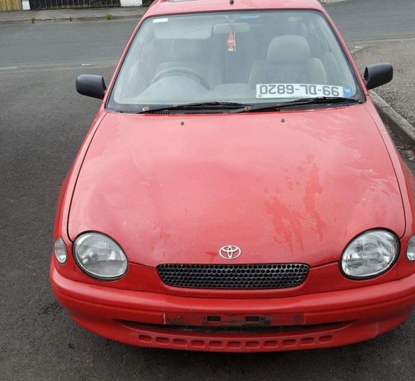 The Donegal registered 'run around' car which was seized in Slievemore yesterday