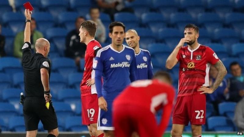 Blackburn's Shane Duffy scores two own goals and then gets sent off in game against Cardiff