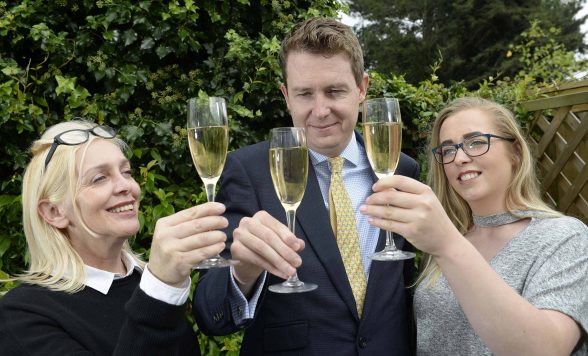 Lottery Millionaire Anne Canavan and daughter Cressida from Derry~with Cassidy Dart who led a team of experts at the EuroMillions Millionaire Academy who have been assembled to provide luxury lifestyle advice to an ever growing band of millionaires.