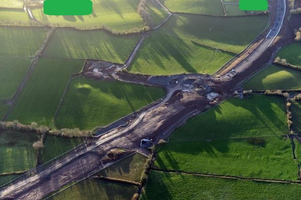 An aerial photograph of the work involved in building the new A31 Magherafelt Bypass