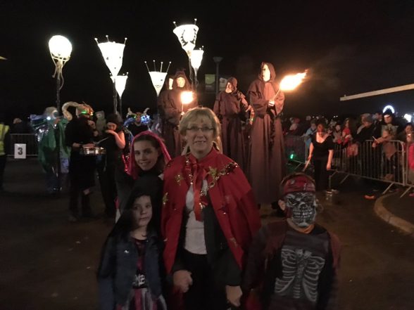 Derry Mayor Hilary McClintock enjoying the Hallowe'en celebrations