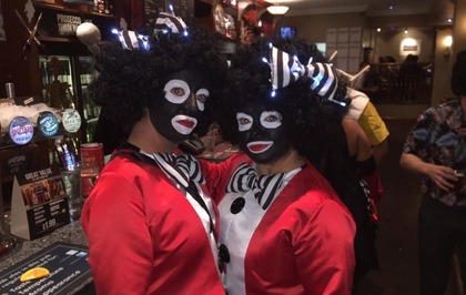 The women dressed as golliwogs were allowed into Wetherspoon's bar in Derry this week