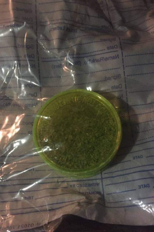 The cannabis seized last night from a car which pulled up while police were dealing with a collision in Magherafelt