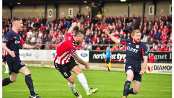Hot shot striker Rory Patterson signs a new striker with Derry City